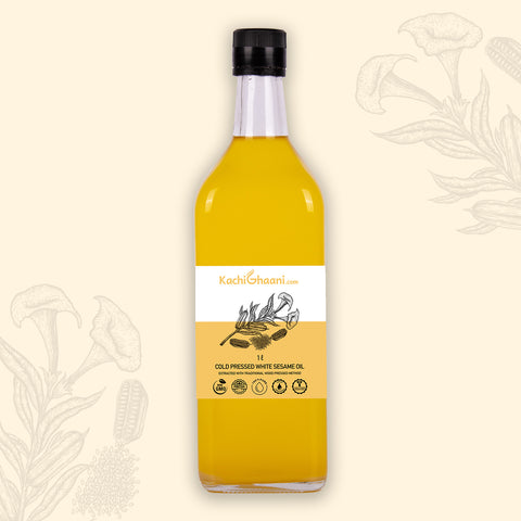 Wooden Cold Pressed White Sesame Oil