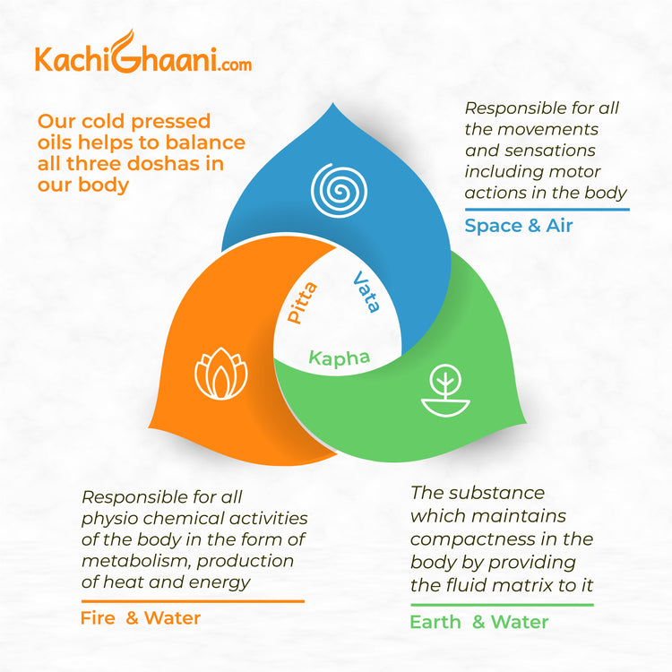 How Cold Pressed Oils Balance Vata, Pitta & Kapha – The Ayurvedic Way