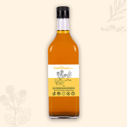 Kachi ghani black mustard oil bottle – KachiGhaani