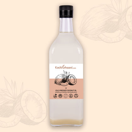 Wooden cold pressed virgin coconut oil bottle – KachiGhaani
