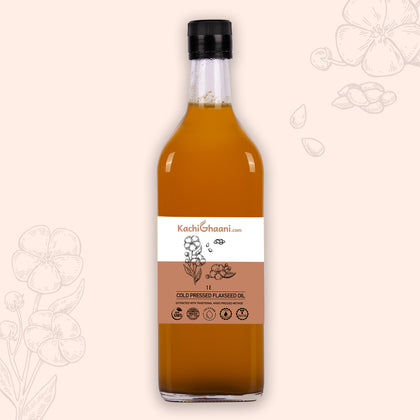 Cold pressed flaxseed oil bottle – KachiGhaani