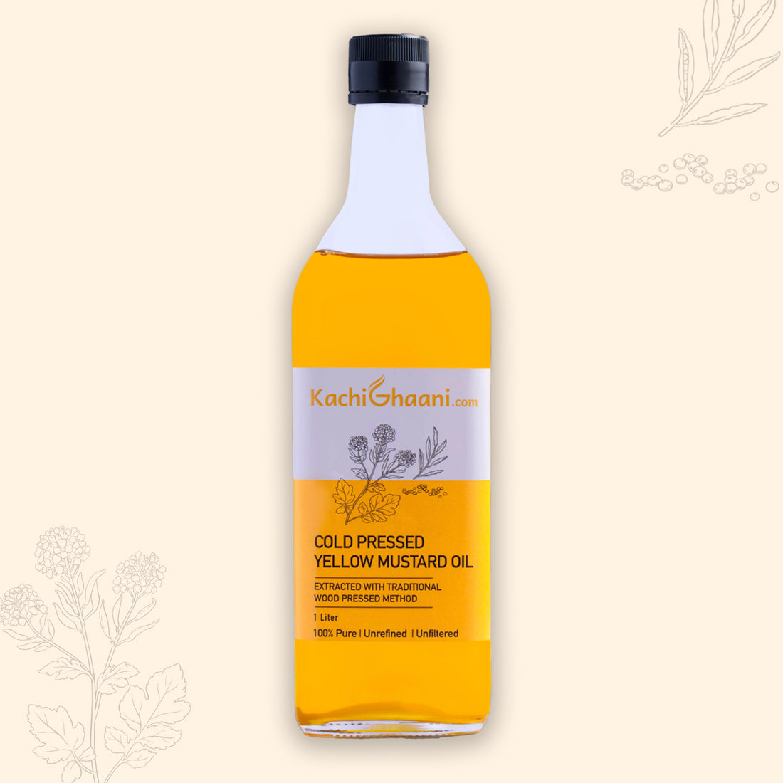 Cold pressed yellow mustard oil bottle – KachiGhaani